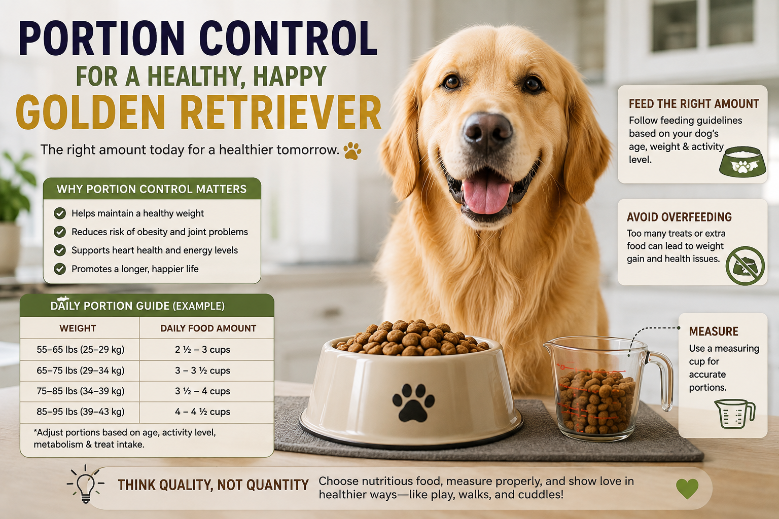 Best Portion Control Feeding guide for Golden Retrievers and Others 2026