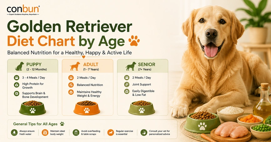 Golden Retriever Diet Chart by Age