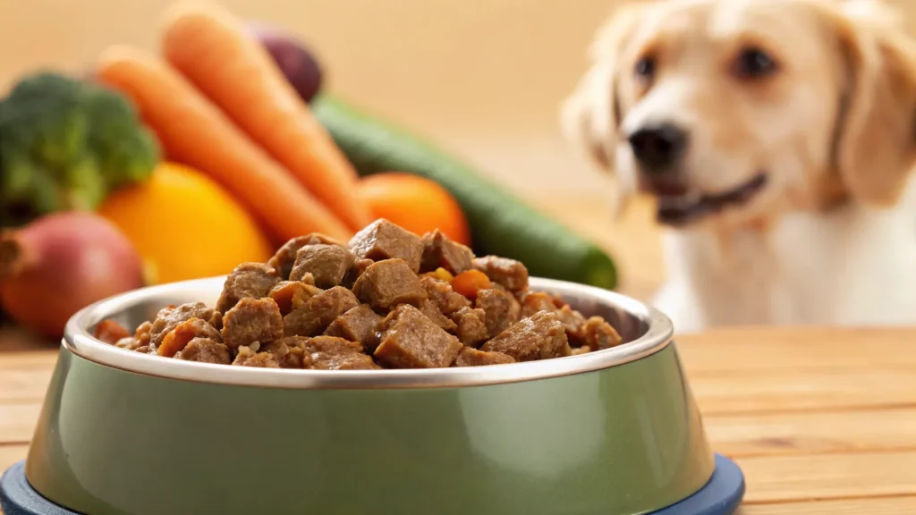 dry and wet dog food golden retriever